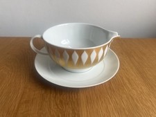 Thomas Lanzette Gold Sauciere & Unterteller 60/70er Mid Century Vintage sehr rar