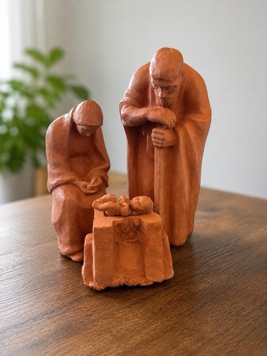 Terrakotta krippenfiguren set - terrakotta, krippenfiguren-set