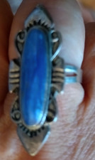 Ring mit hellblauem Stein - silberfarben - guter Zustand!