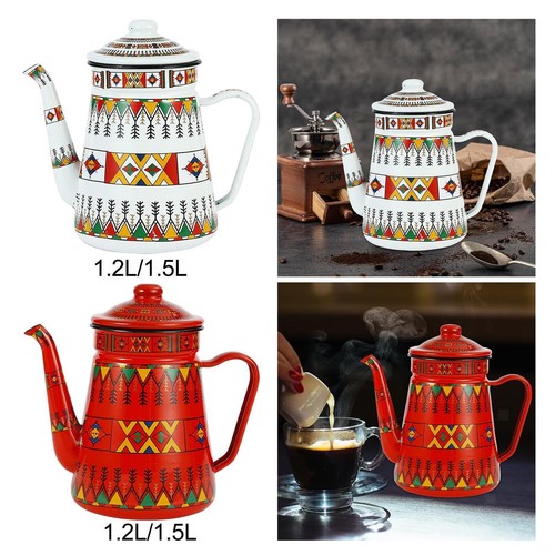 Vintage emaille teekanne - vintage,