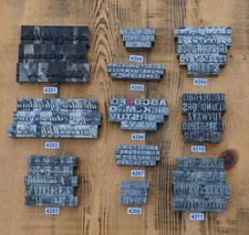 Bleischrift .. 1 Set zur Auswahl- Bleisatz Letter Lettern Buchstaben Blei Typo..