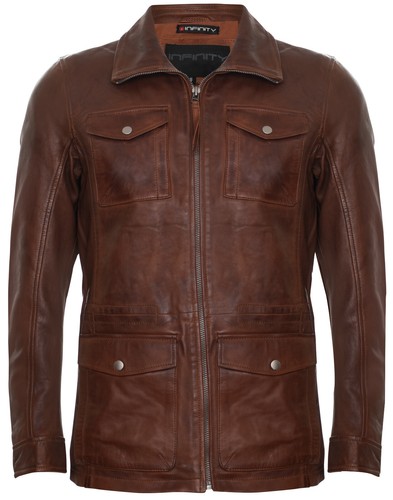 Herren hellbraun lederjacke - herren,