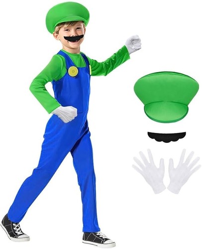 Kinder luigi kostüm set - kinder,