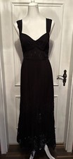 Free People Maxikleid Schwarz Lochmuster 38 NEU