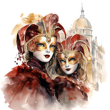 Wandbild Karneval Venedig
