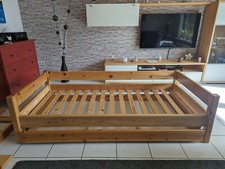 Thuka Hochbett Kiefer Massiv Einfach Umbaubar In Flachbett + Bettkasten +Vorhang