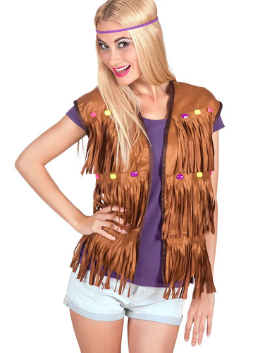 Hippie fransenweste - hippie,