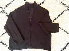 Eleganter Feinstrickpullover ANNETTE GÖRTZ, Gr. XL, schwarz, Merinowolle