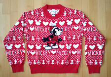 Disney Weihnachtspullover w. NEU 170/176 Mickey Mouse rot weiß C+A 164 Weihnacht