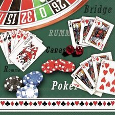 3 lose Servietten ~ Spielkarten Casino Poker Würfel Roulette