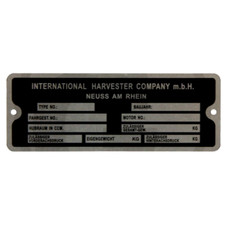 Typenschild Für Mc Cormick