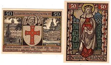 NOTGELDSCHEIN*EISENACH*50 Pfg.*1922*Heilige Elisabeth*