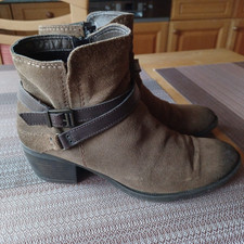 Tamaris Wildleder Stiefelette Ankle Biker Boots Braun Gr. 41 