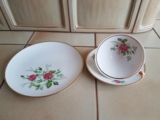 Sammeltassengedeck 3-teilig "Rosen" Winterling mit Goldrand in Golddekor