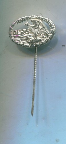 Dlrg anstecknadel silber - silber, 16mm