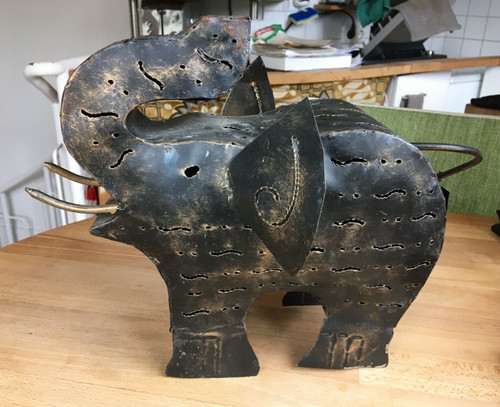 Windlicht elefant metall deko - elefant, metall,