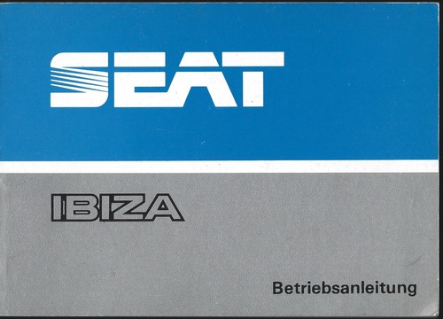 Seat ibiza betriebsanleitung - seat, 1
