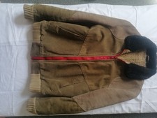 Lederjacke 70er Jahre,Braun, Größe M, Roter Reizverschluss, gut Erhalten, 1,2kg