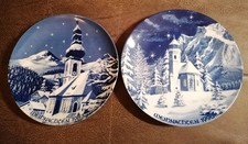 2 Weihnachtsteller 1983 + 1990