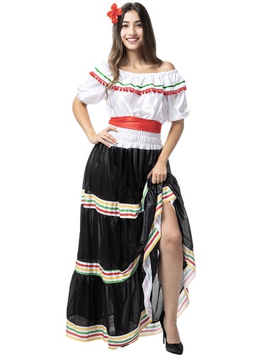 Mexikanerin kostüm für damen - mexikanerin,