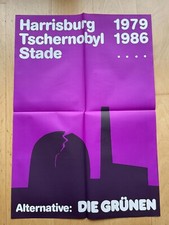 Wahlplakat die grünen 80er - wahlplakat,