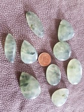 Natürlich Prehanite Lang Oval Cabochonschliff  Lose Edelstein 9 Stück 