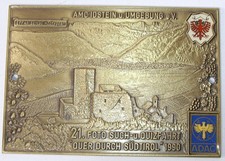 ♛ ADAC Schild Badge 21. Such & Quizfahrt Südtirol 1990 ♛