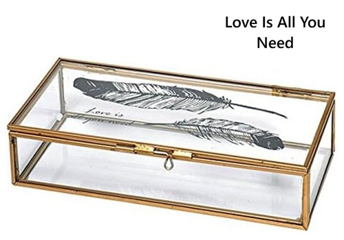 Goldene glasbox schmuck - goldene, glasbox,