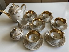 Mayer Wiesau Bavaria Moccaservice 6 Personen Goldrand