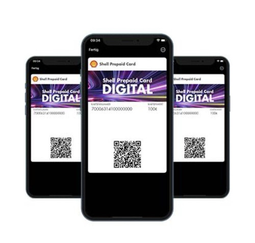 Digitale shell prepaidkarte - shell,