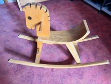 Holzschaukelpferd Schaukelpferd aus Holz Buche massiv für Kinder