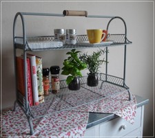 Tischregal metall grau etagere - grau,