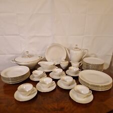 Heinrich Winterling Kombiservice Elfenbein Goldrand Porzellan 43 Tlg.