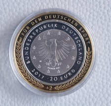 20 Euro Benefiz-Münze 50 Jahre Sporthilfe 18 g 925er Silber + 2 Euro Ring