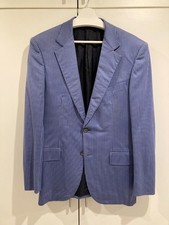 Herren Sakko Regent Krantz Frankfurt Blau Weiß Streifen Business Jackett Gr. 50