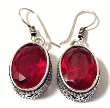 MOSAMBIK GRANAT Edelstein 925 Sterlingsilber Schmuck Ohrring