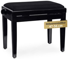 Bequeme Schwarz Hochglanz Piano Bank Klavier Bank Sitz Hocker Höhenverstellbar