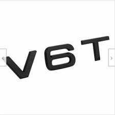 2x V6T Emblem Schwarz glänzend Schriftzug NEU für Audi A5 A6 A7 S5 S6 S7 S8 Neu