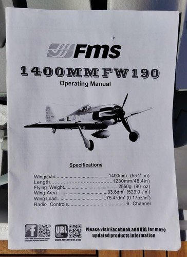 Fms modellflieger 1400mm fw190 - 1400mm,