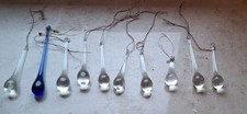 Christbaumschmuck 10 X  Wassertropfen aus Glas Wasser Tropfen oder Fensterdeko