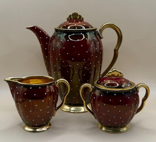 Carlton ware rouge royal - rouge, polka
