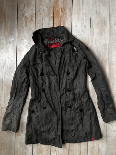 Trenchcoat crinkled look edc - crinkled, look,