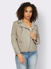 Leder jacke beige - beige, heine