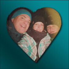 Schieferherz 10cm bedruckt mit ihrem Bild / Foto oder Spruch