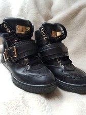 Diesel Damen Boots, Leder, Schwarz Gold 💗 Gr. 36 NEU 🤩