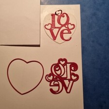 Prägeschablonen Stanzvorlage Stanzschablone Cutting Dies Love Herz mit Text