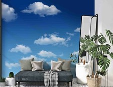 3D Blau Himmel Weiß Wolken