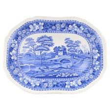 Fleischplatte mittelgroß Spode Copeland Blue Tower