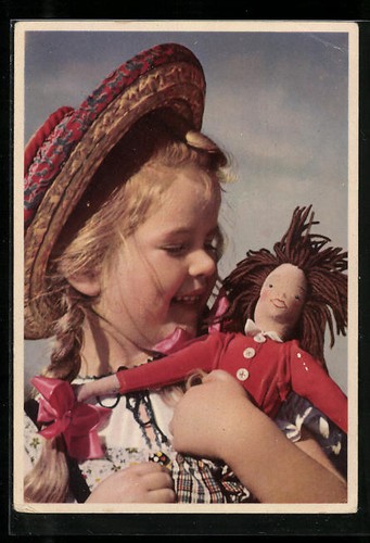 Mädchen mit strohhut - mit, hält