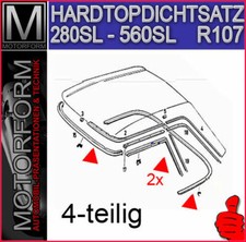 Mercedes SL Satz Dichtungen für Hardtop Dichtsatz R107 W107 Hard Top Coupédach